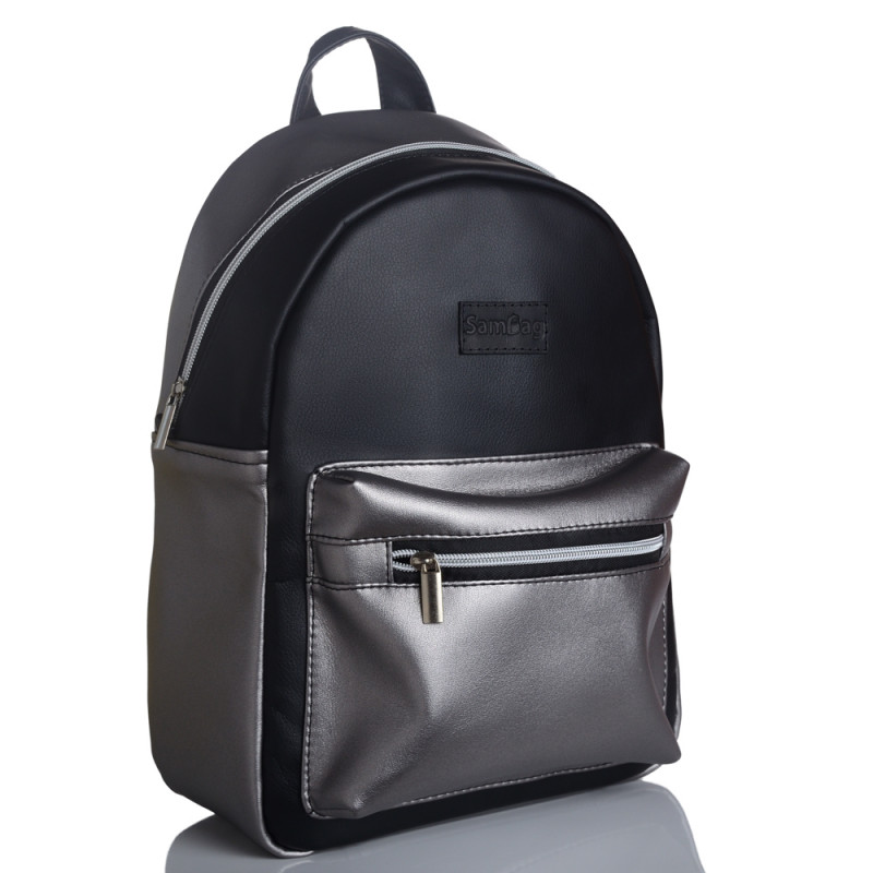 

Женский рюкзак Talari LSSP комбинация черного с серебром Sambag