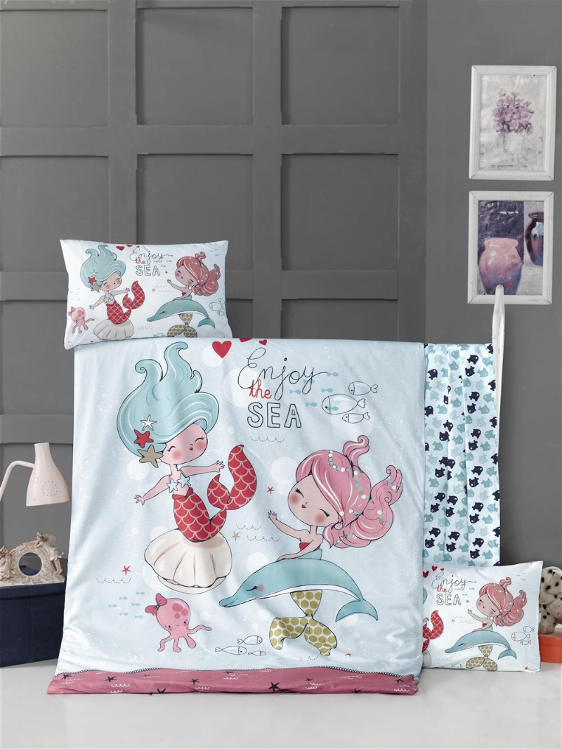 

Комплект постельного белья LightHouse Ranforce Fish Girl 100х150