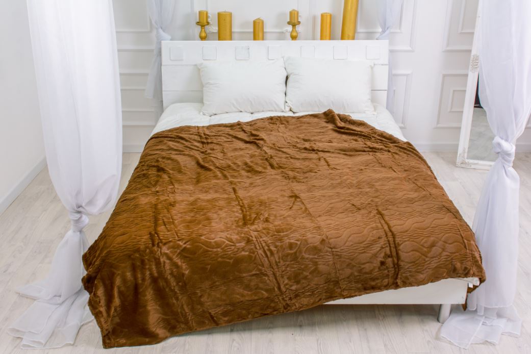 

Плед MirSon 1008 Damask Brown 180х200 см италия, флис