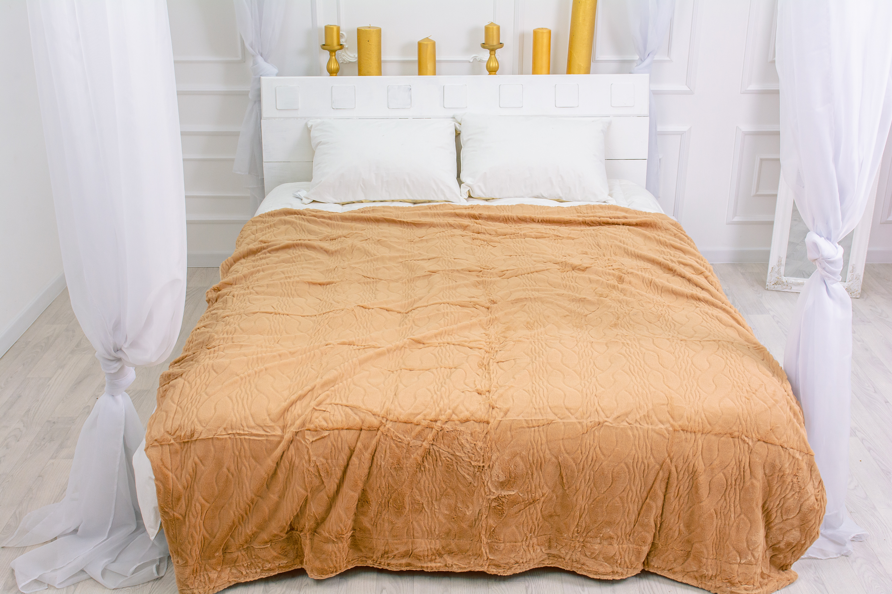 

Плед MirSon 1010 Damask Cappuccino 200х230 см италия, флис