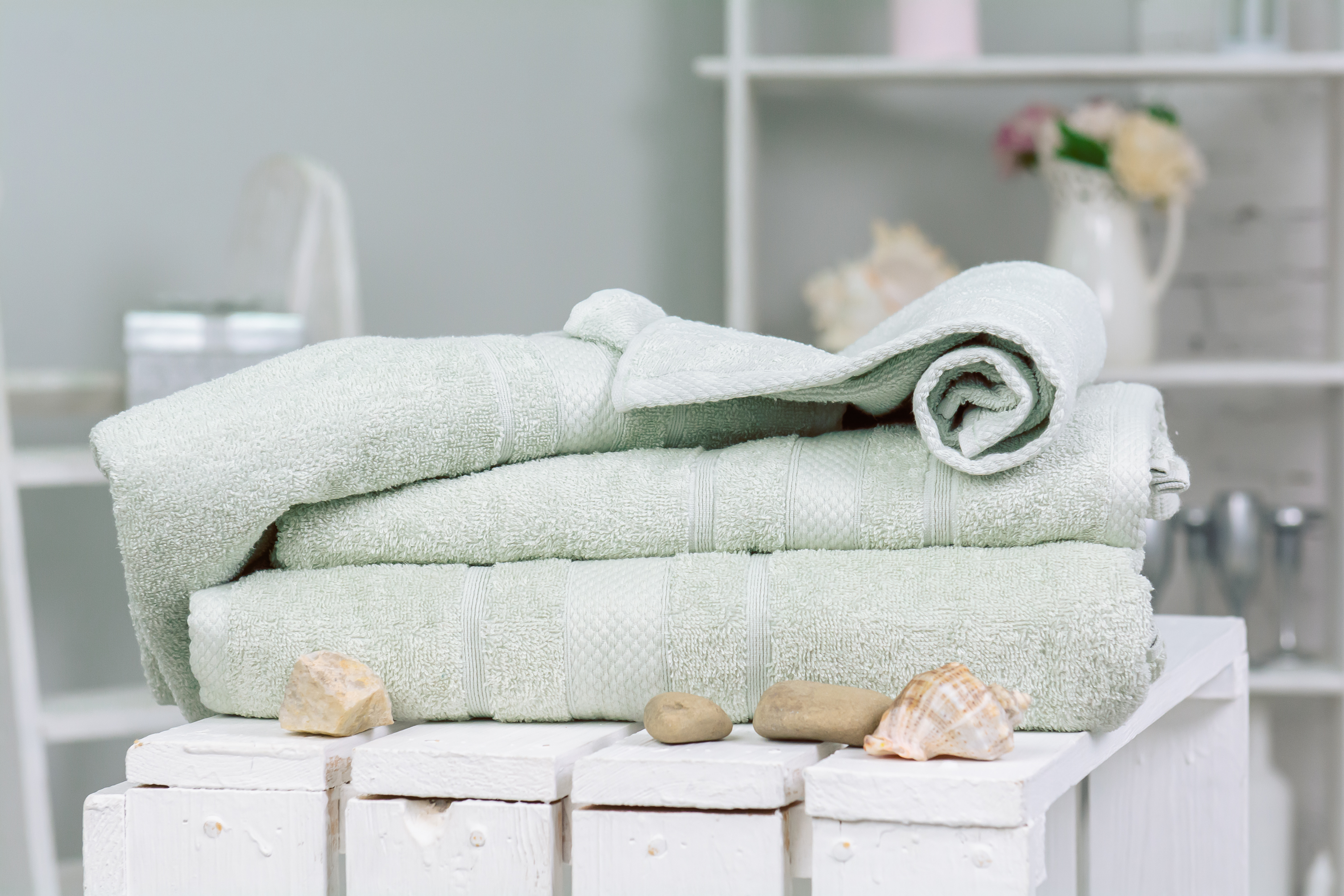 

Набор полотенец MirSon 5008 SoftNes Menthol 40x70 см + 50x90 см + 70x140 см + 100х150 см - 4 шт Ментоловый италия, махра