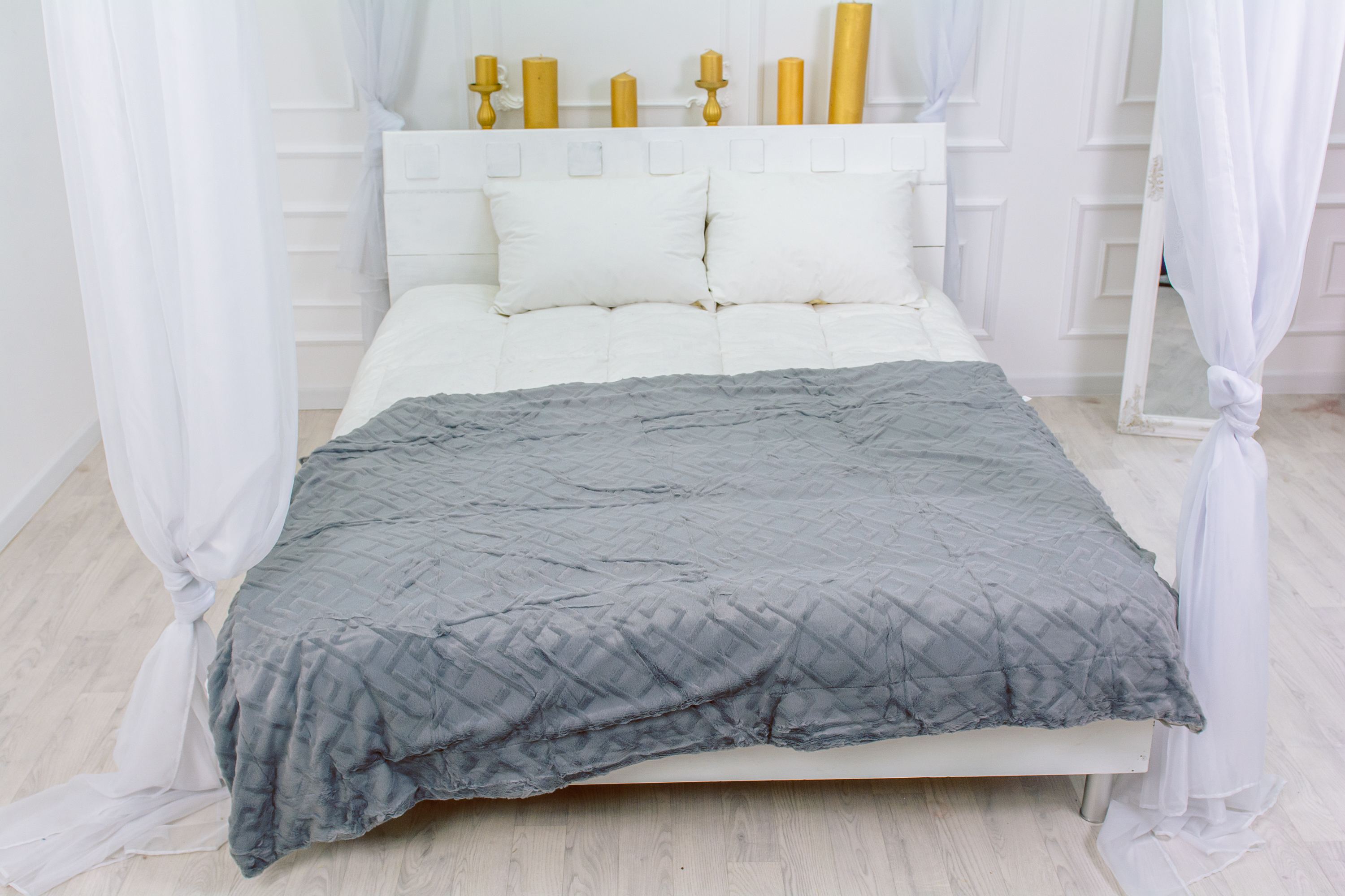 

Плед MirSon 1027 Camellia Light Gray 150х200 см италия, флис