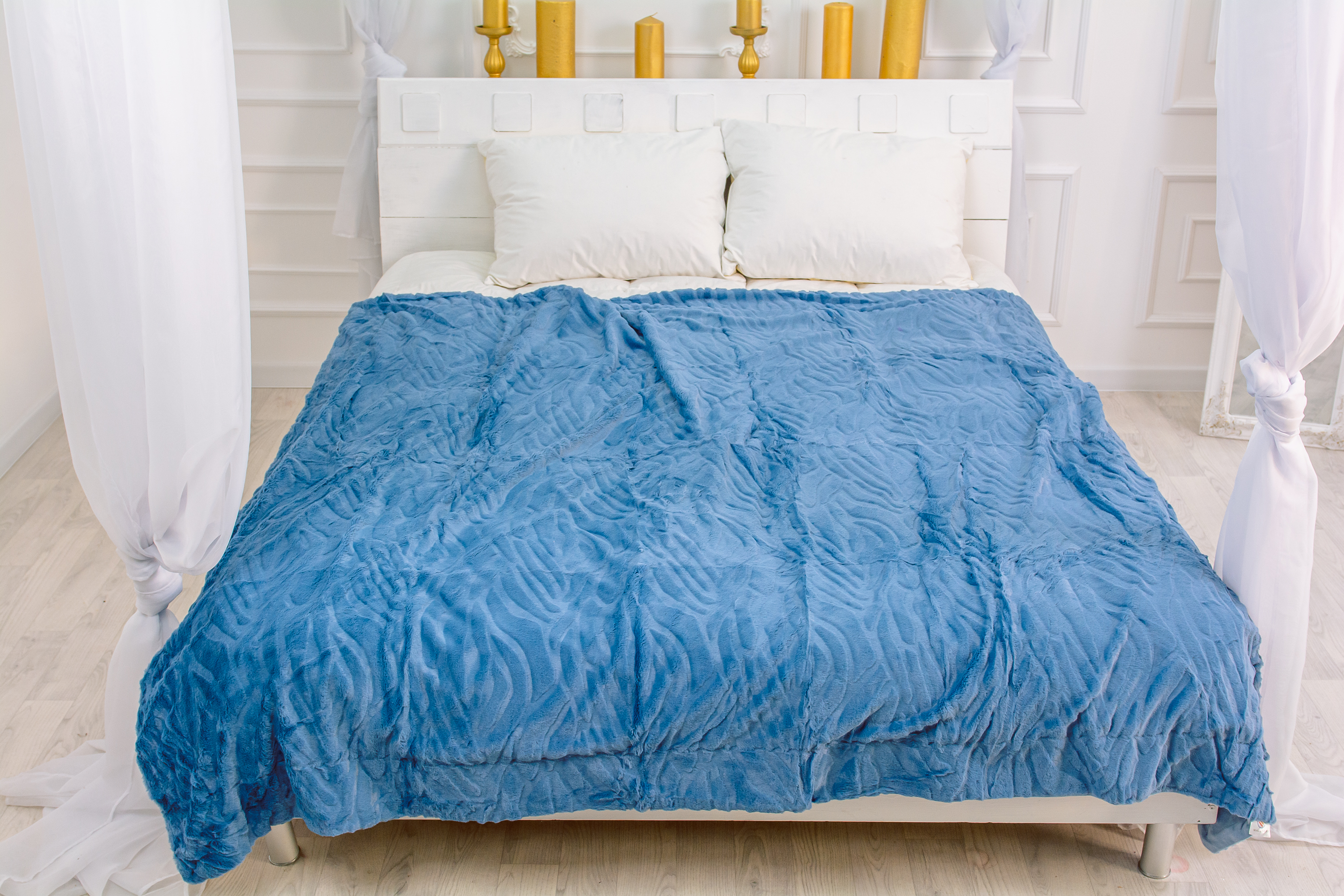 

Плед MirSon 1012 Aurora Blue 200х230 см италия, флис