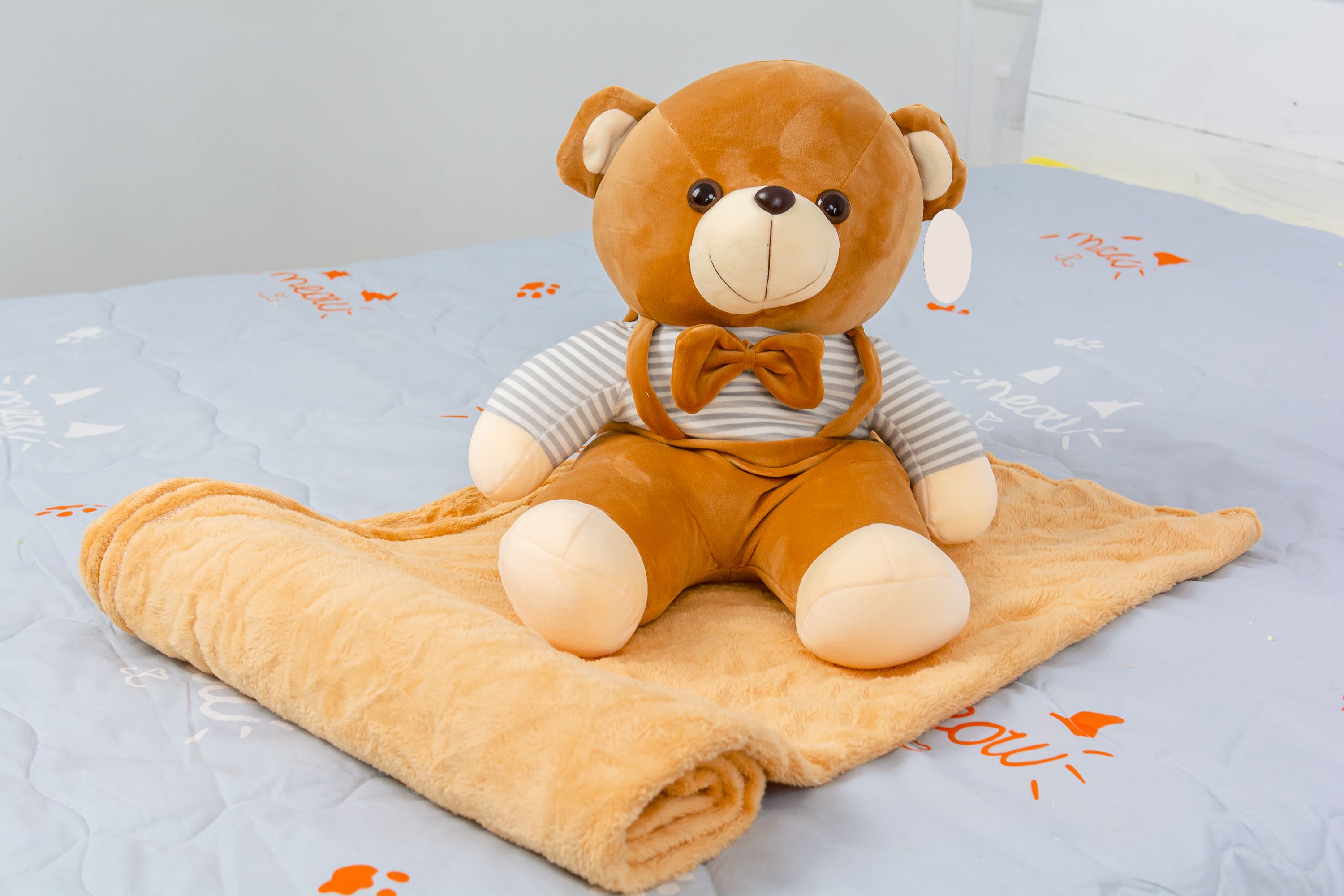 

Плед MirSon детский 1051 Bear Brown + подушка 100х160 см италия, флис