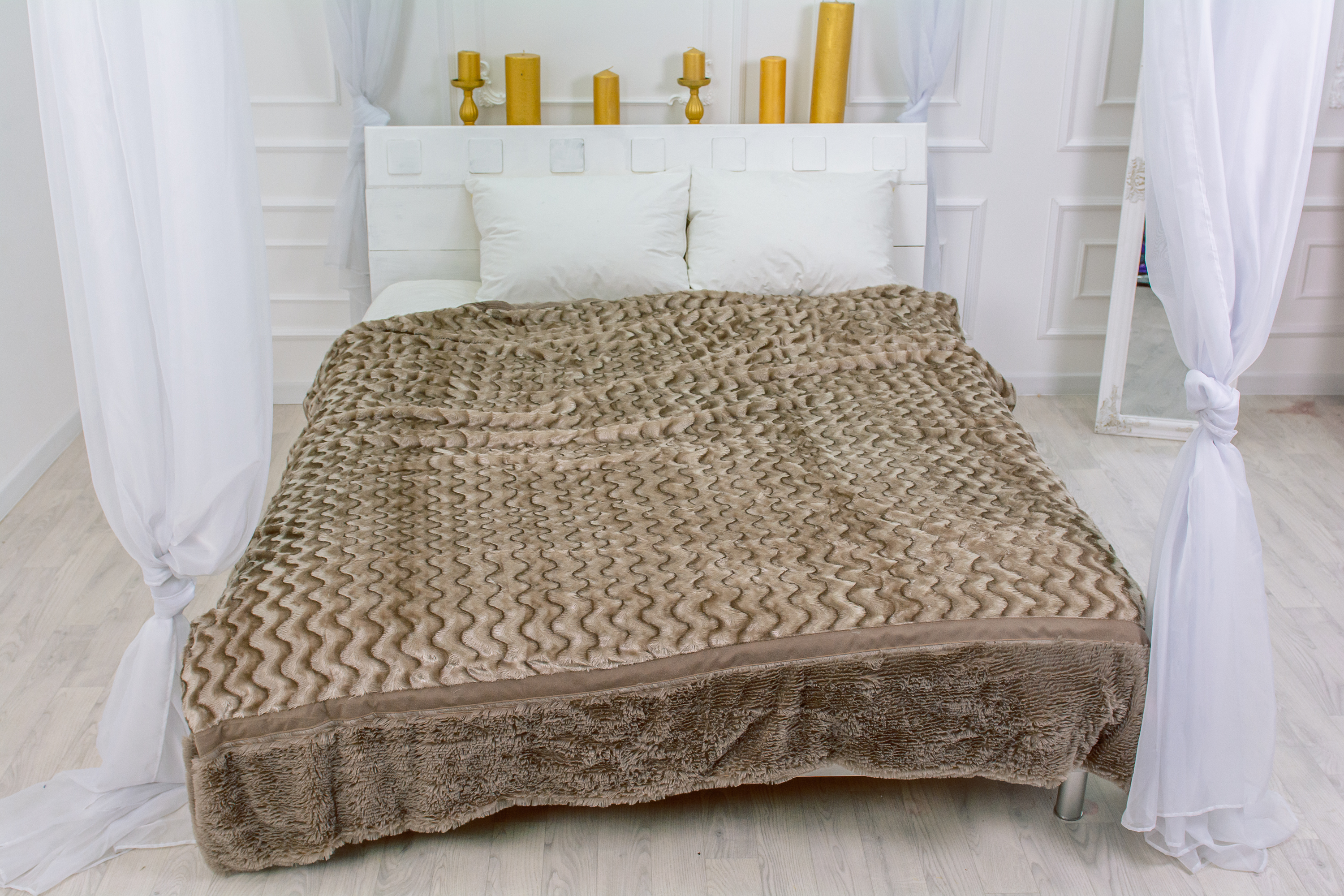 

Плед MirSon 1035 Butterfly Gray Brown 220х240 см италия, флис