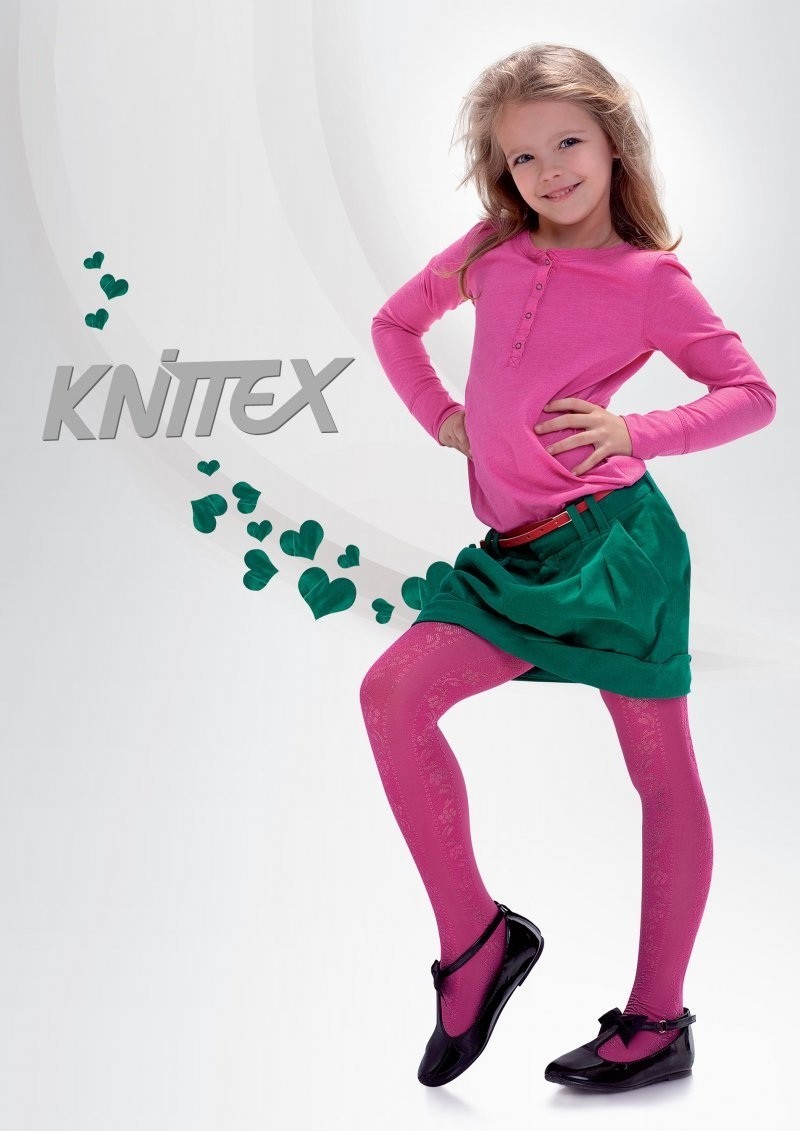 

Колготи дитячі з візерунком ESME 40 den KNITTEX р.92-98 (фуксія)