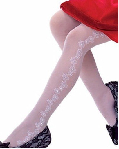 

​Колготи дитячі з люрексом JASMINA 20 den KNITTEX р.146-152 (білі)
