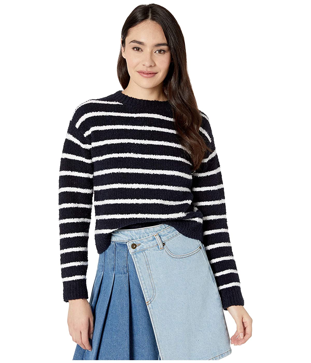 

Свитер Vince Striped Waffle Stitch Crew Coastal/Optic White,  (48, Свитер Vince Striped Waffle Stitch Crew Coastal/Optic White, L (48)