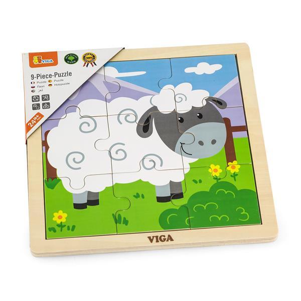 

Деревянный пазл Viga Toys Овечка, 9 эл. (OPT2_51437) 23 x 23 x 1 см