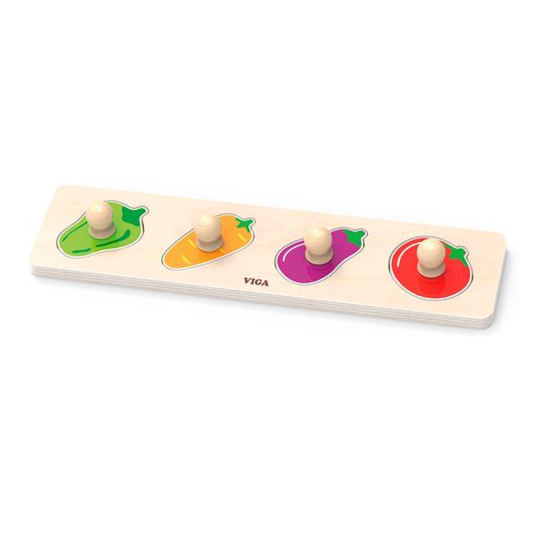 

Деревянная рамка-вкладыш Viga Toys Овощи (OPT2_44532) 30 x 7.5 x 3.3 см