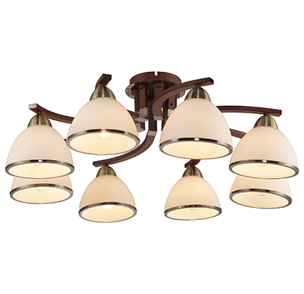 

Потолочный светильник Altalusse INL-9287C-08 Antique brass & Walnut