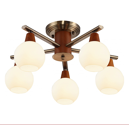 

Потолочный светильник Altalusse INL-9335C-05 Antique brass & Walnut