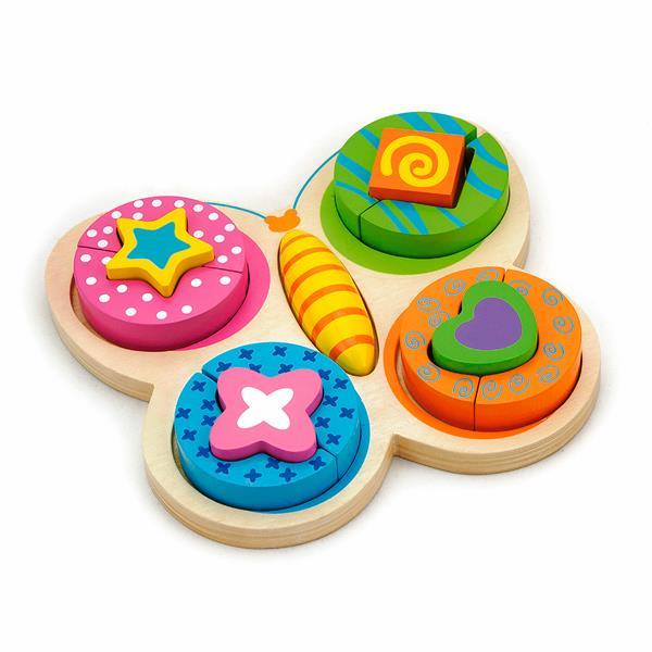 

Деревянный пазл-сортер Viga Toys Бабочка (OPT2_59924) 26 x 4 x 24 см