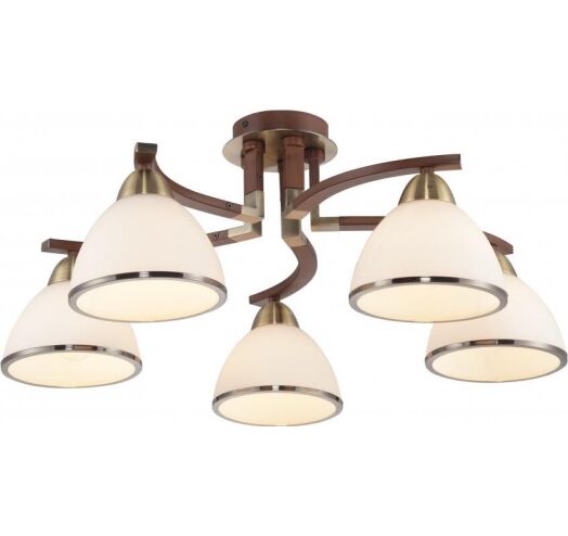 

Потолочный светильник Altalusse INL-9287C-05 Antique brass & Walnut