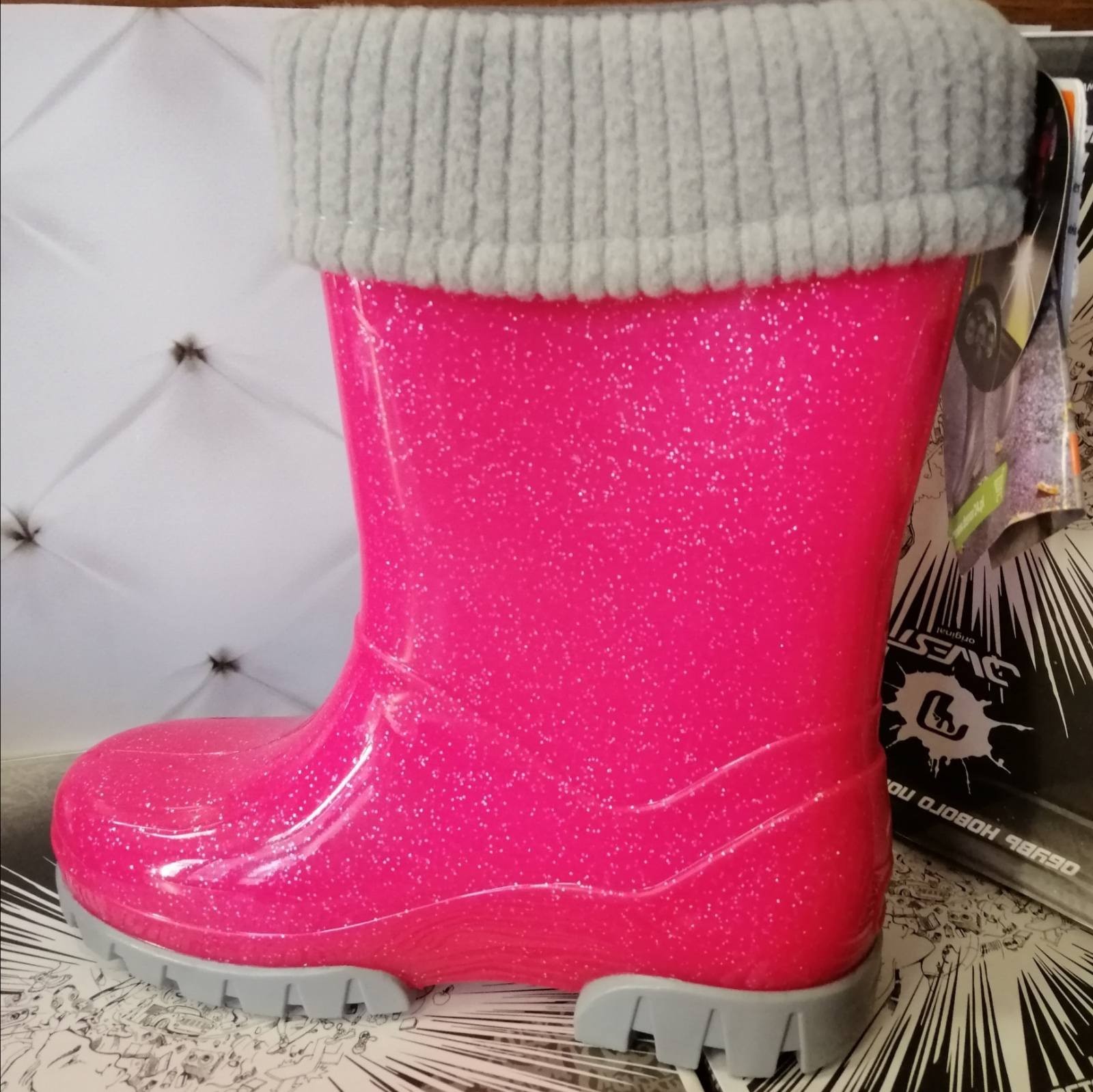 

Детские сапоги для девочки DEMAR TWISTER LUX 0407 G розовые р.32/33