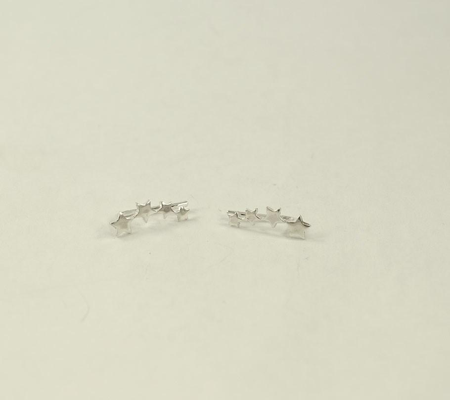 

Сережки вдоль мочки уха звездочки Maxi Silver 8780