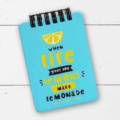 

Блокнот на пружине перекидной в линию Baby When life gives you lemons make lemonade А7 Present блокнтот на пружине перекидной в линию A7 с принтом