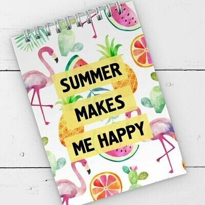 

Блокнот на пружине перекидной в линию Baby Summer makes me happy Present блокнтот на пружине перекидной в линию А6 с принтом