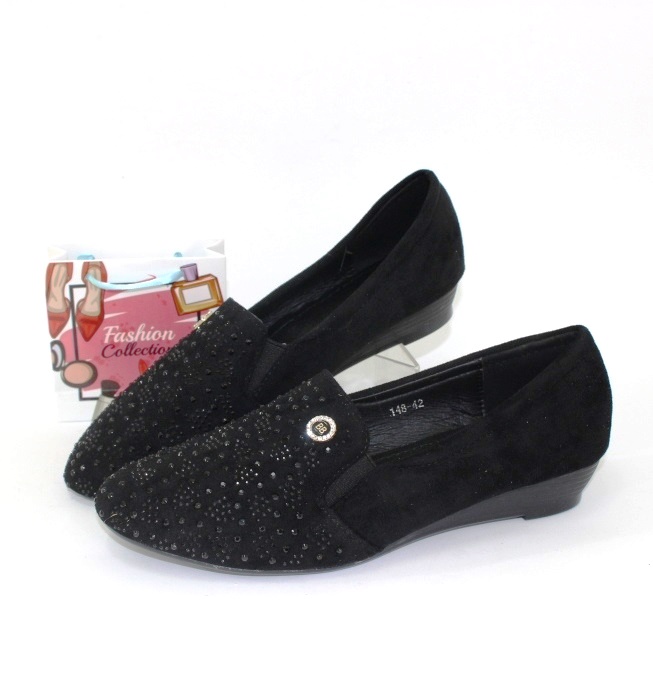 

Туфли женские замшевые Fashion 148-42 36 22.5см черный