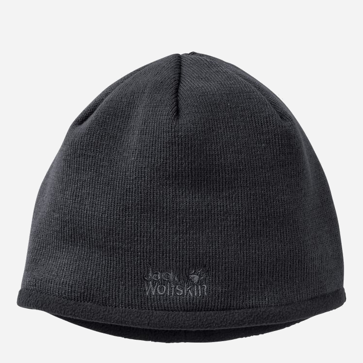 

Шапка Jack Wolfskin Stormlock Logo Knit Cap 1910371-6000 M Черная