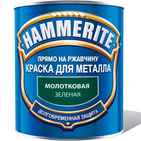 

Краска для металла Hammerite Akzo Nobel молотковая зеленая 5 л.