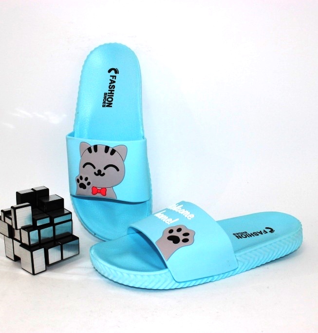 

Яркие силиконовые шлёпанцы Fashion 3049-17-blue 38 24.0см голубой