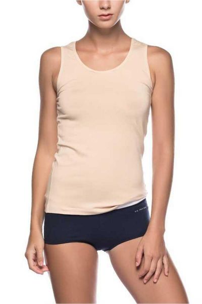 

Женская майка U.S. Polo ASSN 66005 бежевая 42/XL