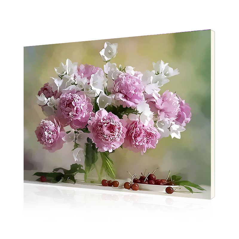 

Картина по номерам Lesko DIY PH9368 "Пионы и вишни" 40-50 см