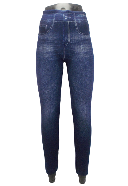 

Теплые лосины под джинс на махре Jujube 9693 L-4XL синие