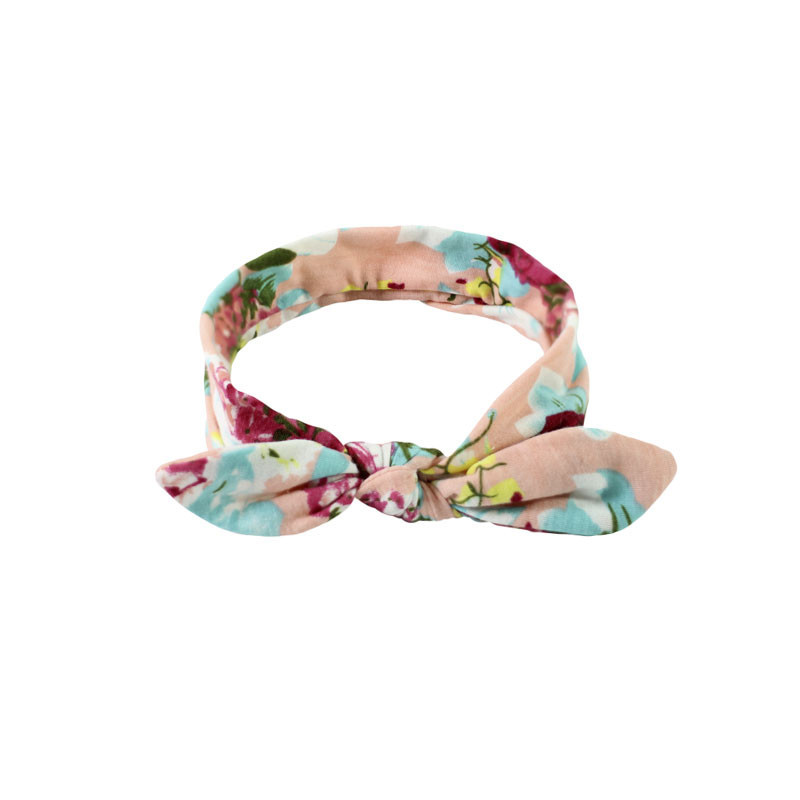 

Повязка детская для волос Lesko F-07 Цветочный принт №5 лента на волосы девочкам (K/OPT2-6620-23747)