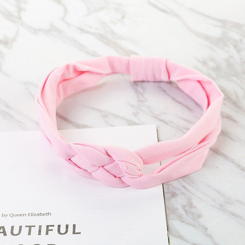 

Повязка детская для волос Pure Color Lesko 002 Light Pink лента на голову солохи (K/OPT2-6601-23750)