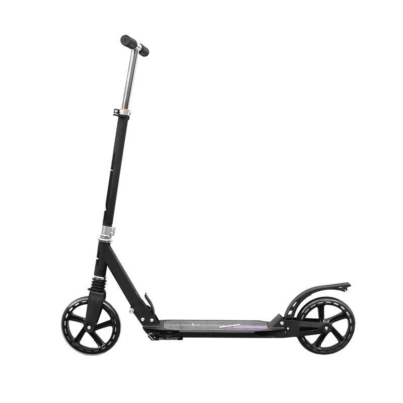 

Двухколёсный самокат Scooter 888 Black для подростков складной с подножкой ручным тормозом (K/OPT2-7342-26550)