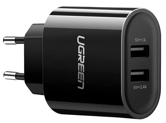 

Сетевое зарядное устройство Ugreen CD104 2xUSB 3.4A Charger Black (UGR-20383)