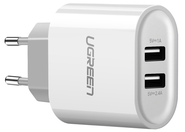 

Сетевое зарядное устройство Ugreen CD104 2xUSB 3.4A Charger White (UGR-20384)