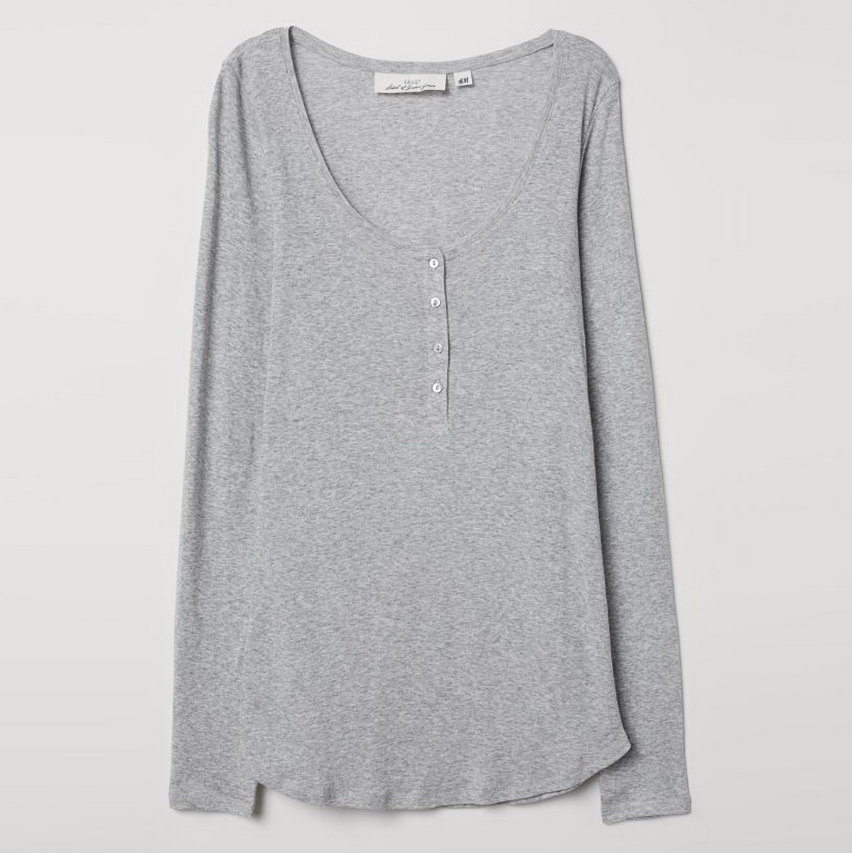 

Лонгслив H&M 05-0649492-003 S Серый меланж (СА2000001542736)