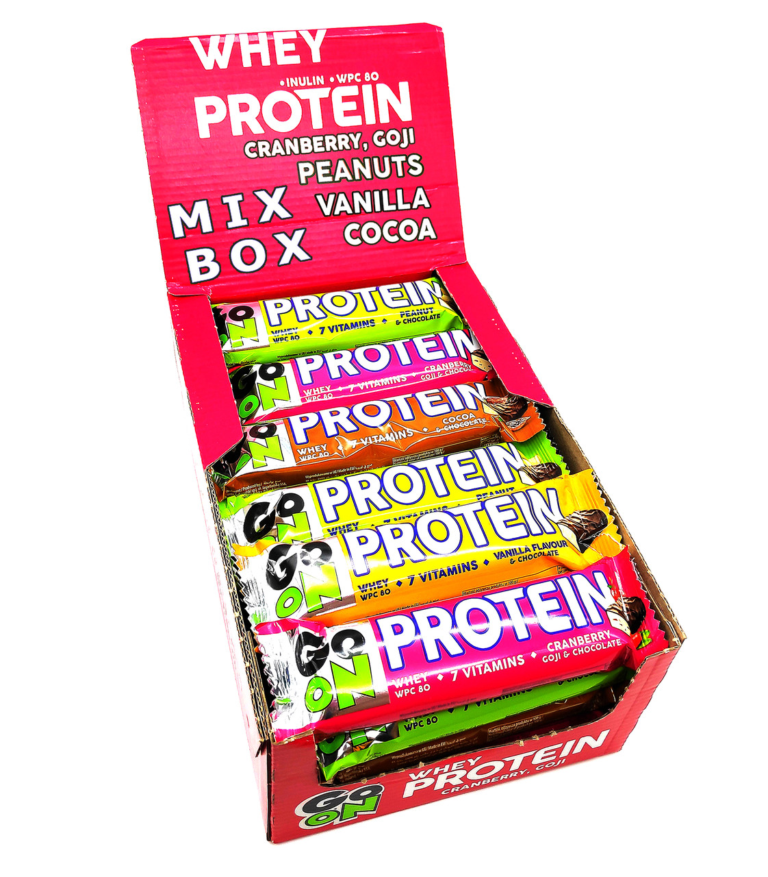 

Упаковка Батончиков Go On Nutrition Protein WPC 20% Ассорти 12 шт х 50 г
