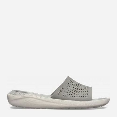 

Шлепанцы Crocs Jibbitz LiteRide Slide 205183-06J-M8 41-42 25.5 см Smoke/Pearl White