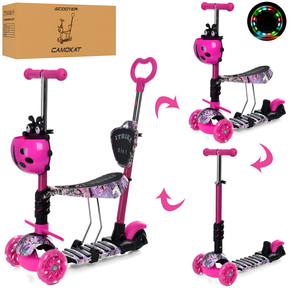 

Самокат 5 в 1 iTrike Maxi JR 3-058-I-WP9 Pink (JR 3-058-I)