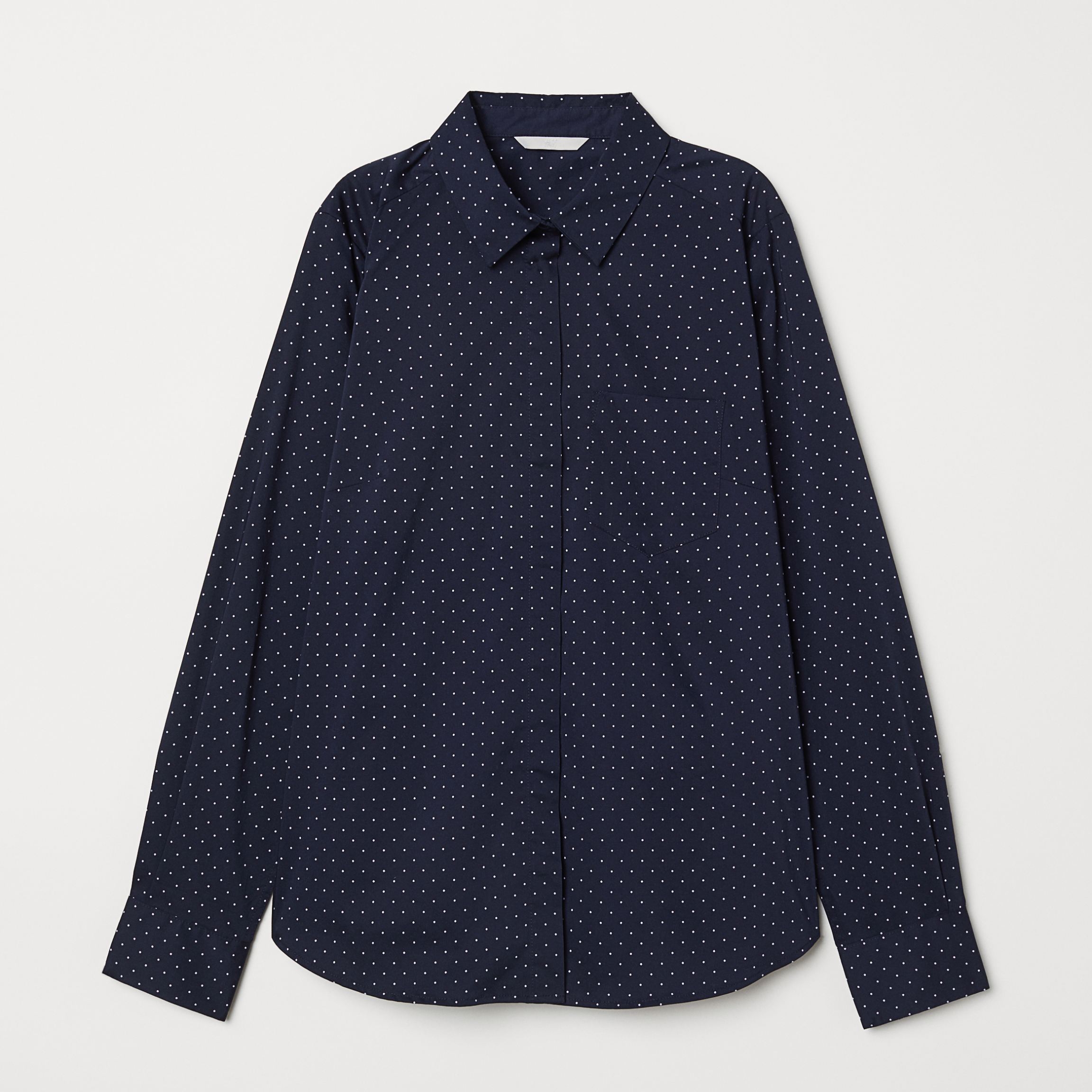 

Рубашка H&M 0507910-8 38 Синяя (СА2000001470374)