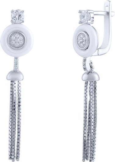 

Серебряные серьги SilverBreeze с керамикой