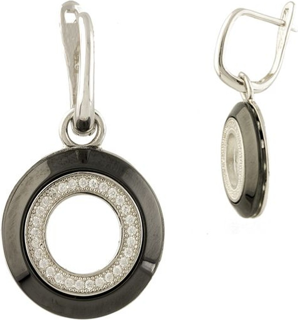 

Серебряные серьги SilverBreeze с керамикой