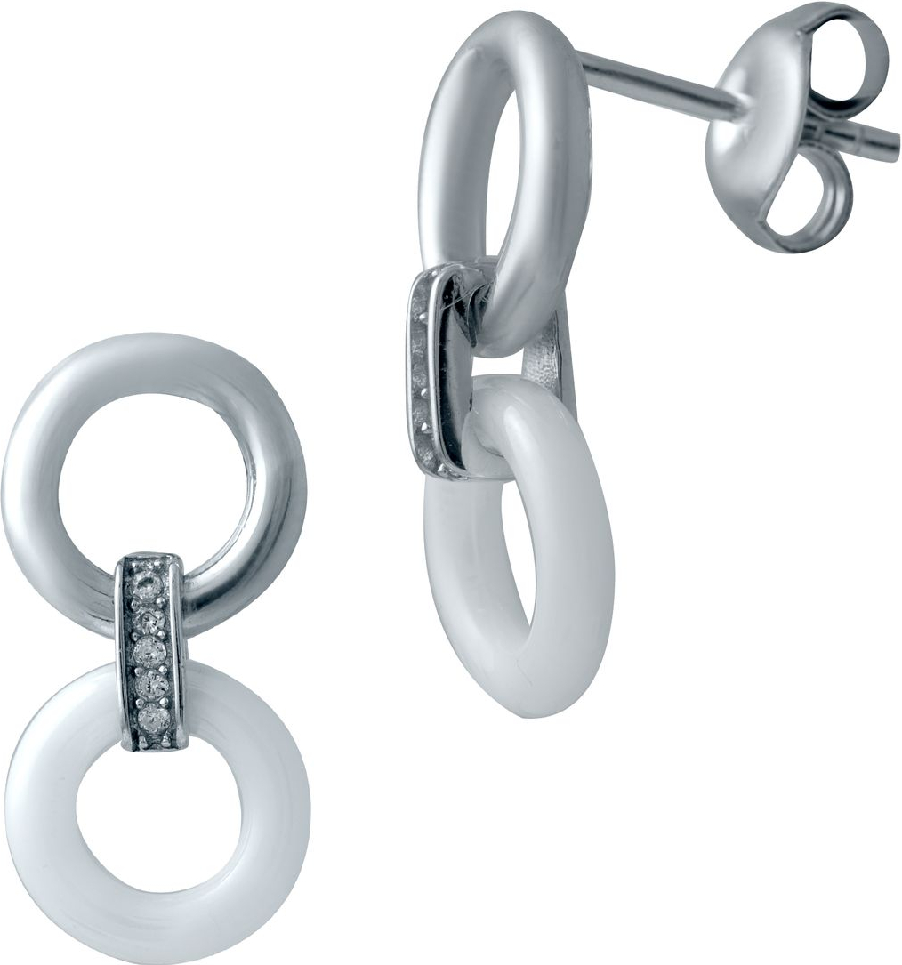 

Серебряные серьги SilverBreeze с керамикой
