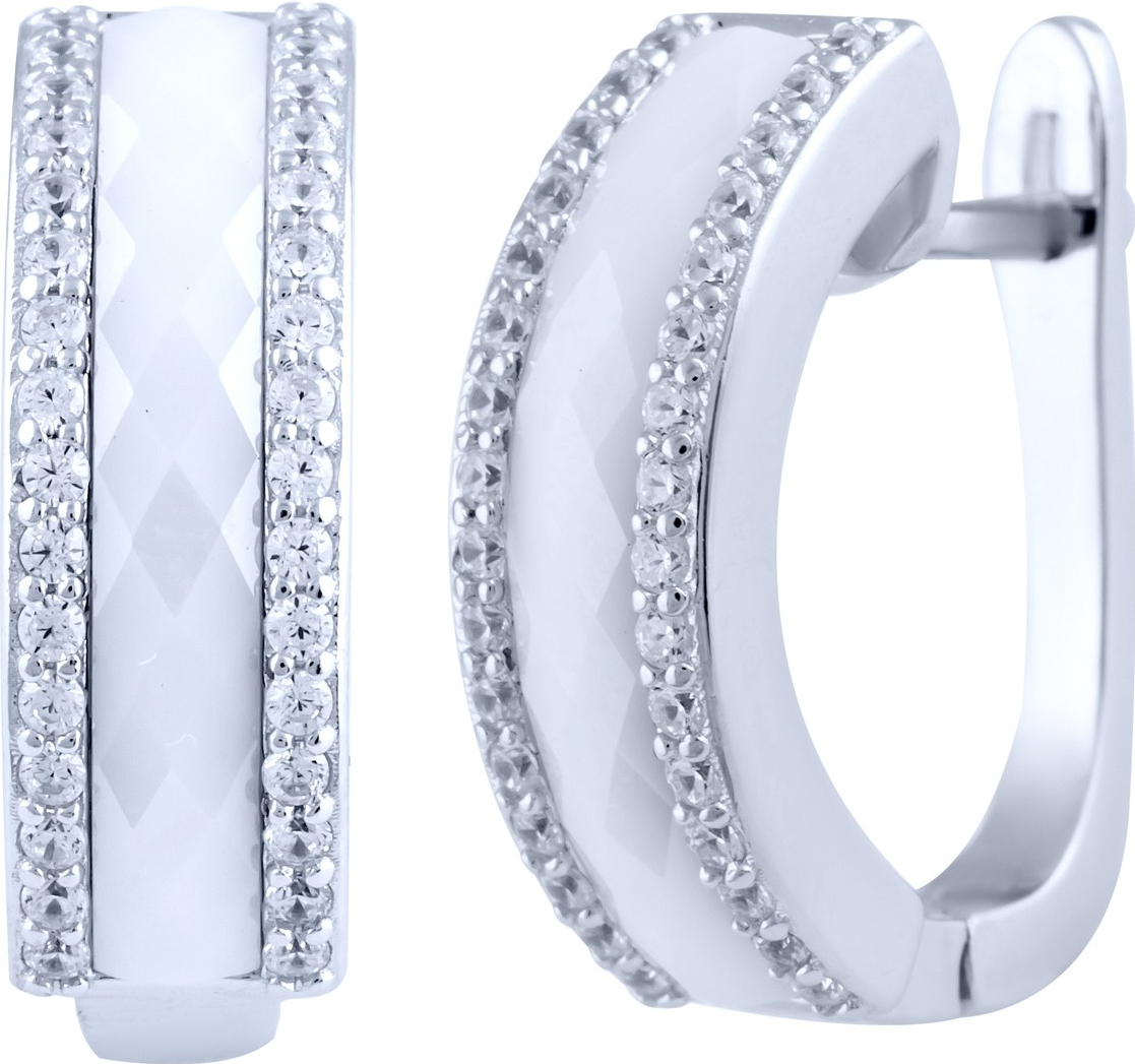 

Серебряные серьги SilverBreeze с керамикой