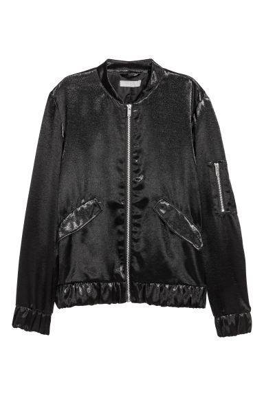 

Бомбер H&M  Черный, Бомбер H&M 36 Черный