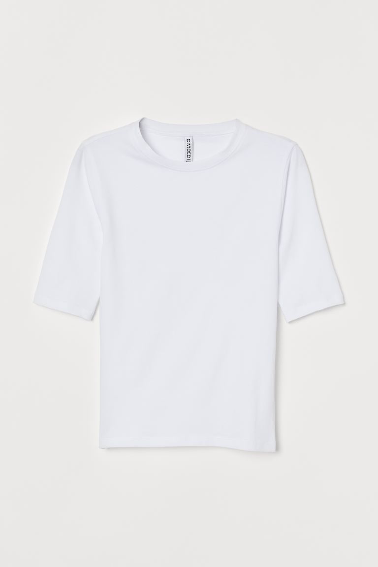 

Трикотажный топ из хлопка H&M  Белый, Трикотажный топ из хлопка H&M XS Белый