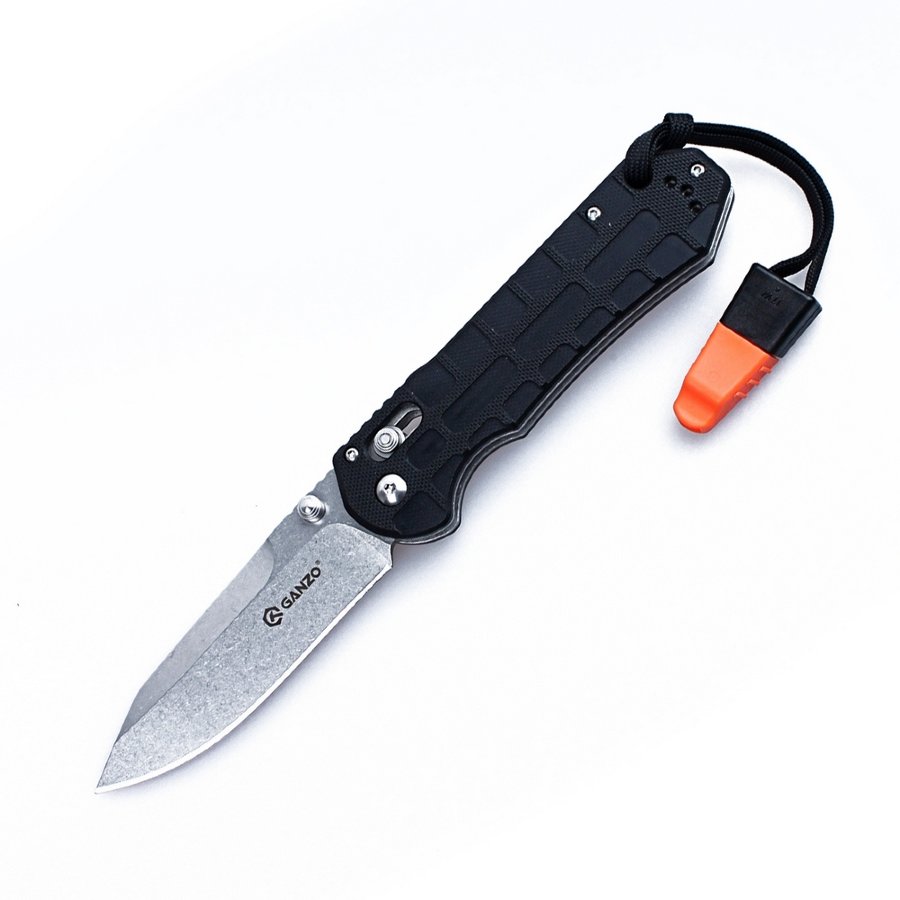 

Карманный туристический складной нож Ganzo G7452P-BK-WS для виживания