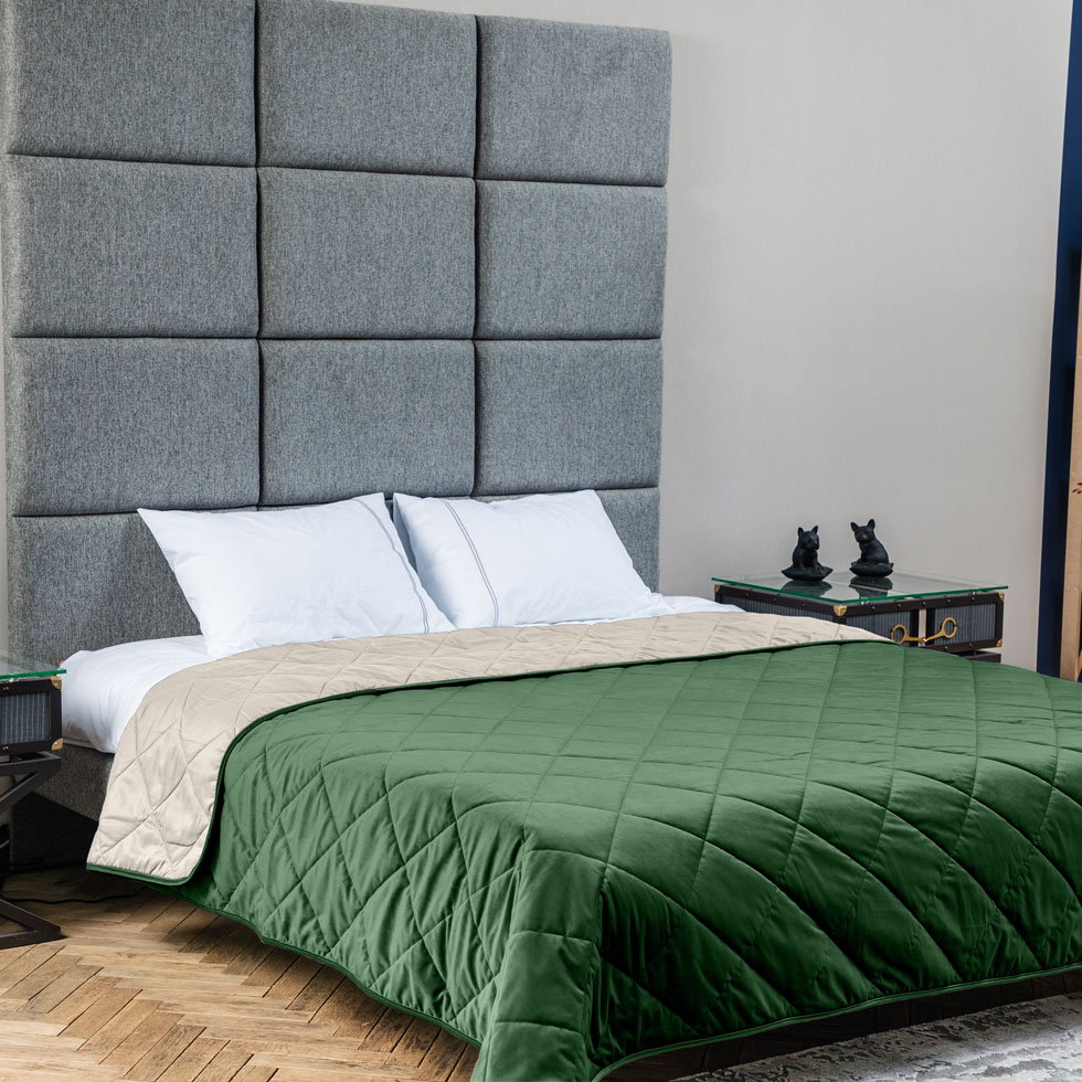 

Покрывало Decorator 240х240 зеленое B155 ромб