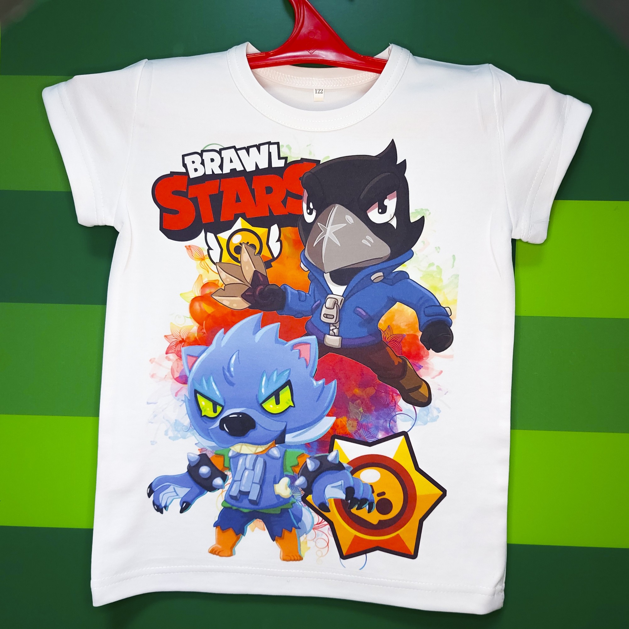 

Футболка с принтом BRAWL STARS команда №1 (Бравл Старс) Корпорація СВЯТ белый 122 см