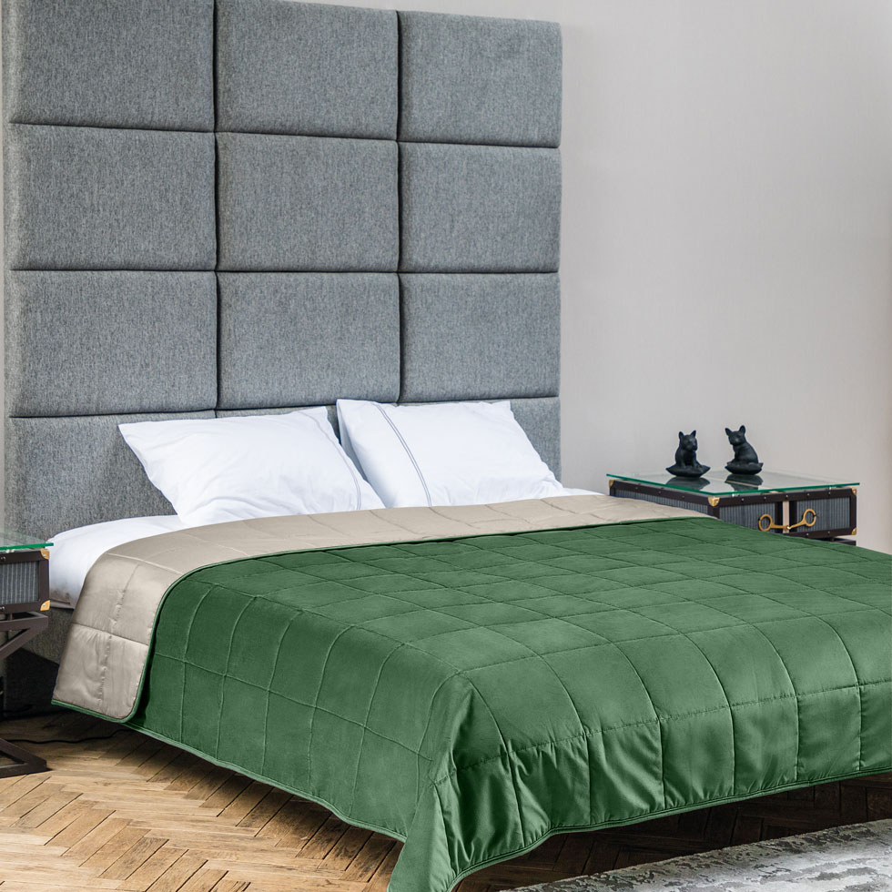 

Покрывало Decorator 220х220 зеленое B155 квадрат
