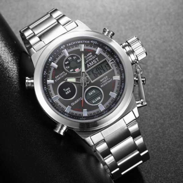 

Часы AMST Silver-Black Metall